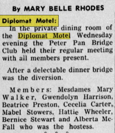 Diplomat Motel - March 1961 Article